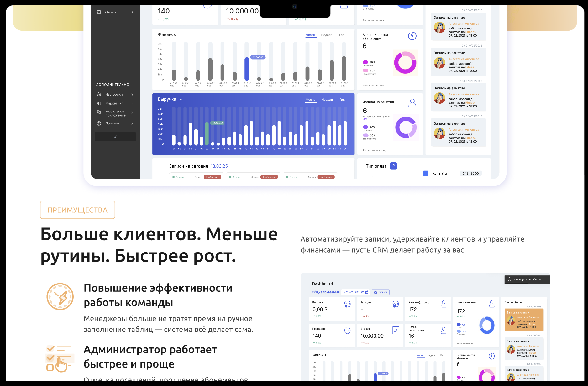 Графики и отчёты